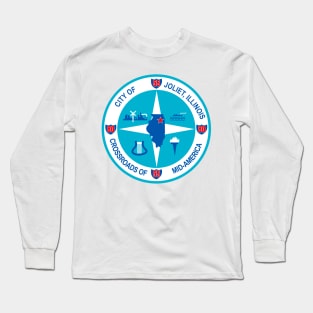 Joliet, Illinois Flag Long Sleeve T-Shirt